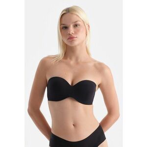 Sutien fara bretele cu model uni - Negru imagine