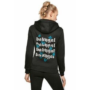 Hanorac cu imprimeu text pe spate - Negru imagine
