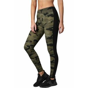 Colanti cu model camuflaj - Negru/Verde feriga imagine