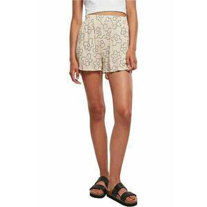 Pantaloni scurti cu imprimeu floral - Crem imagine
