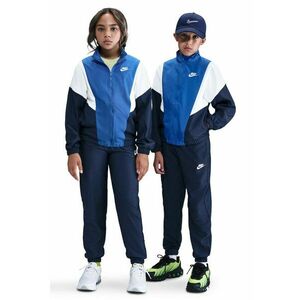 Trening cu fermoar Sportswear - Alb/Albastru royal/Bleumarin imagine