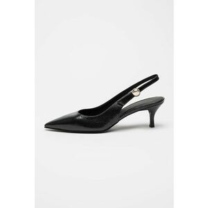 Pantofi slingback de piele cu varf ascutit Sfera - Negru imagine