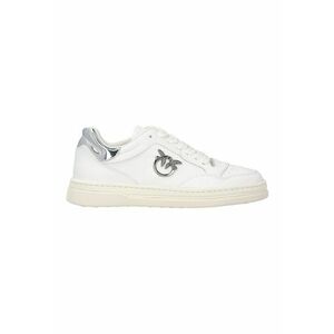 Pantofi sport de piele cu logo discret - Gri deschis/Alb murdar imagine