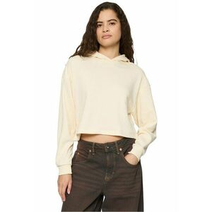 Hanorac crop cu maneci cazute - Maro nisip imagine