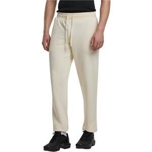 Pantaloni sport din amestec de bumbac cu snur - Maro nisip imagine