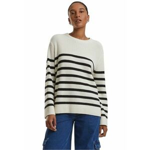 Pulover lejer in dungi - Negru/Bej deschis imagine