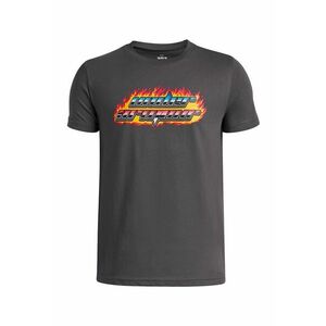 Tricou cu imprimeu grafic pentru antrenament - Rosu/Portocaliu/Gri antracit imagine