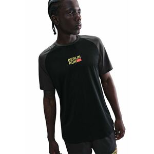 Tricou cu maneci raglan pentru alergare M City - Negru/Gri antracit imagine