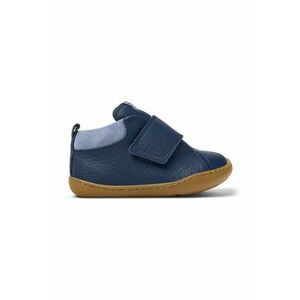 Pantofi din piele cu inchidere velcro - Albastru inchis imagine