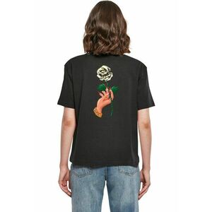 Tricou din bumbac cu imprimeu pe partea din spate - Negru imagine