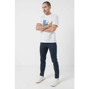 Tricou de bumbac Barragan - Albastru deschis/Gri inchis imagine