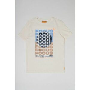 Tricou cu imprimeu text - Crem imagine