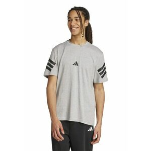 Tricou din bumbac cu 3 dungi Future Icons - Negru/Gri melange imagine