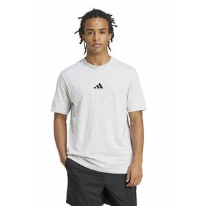 Tricou din bumbac cu logo brodat - Alb/Gri deschis imagine
