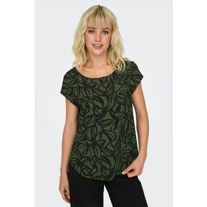 Bluza vaporoasa cu terminatie asimetrica Vic - Negru/Kaki imagine