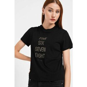 Tricou de bumbac cu nituri - Negru/Argintiu imagine