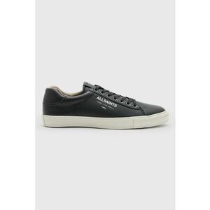 Pantofi sport din piele cu imprimeu logo - Negru imagine
