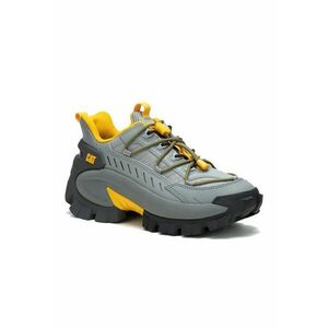 Pantofi sport demi-wedge din piele intoarsa - Galben/Gri cenusiu imagine