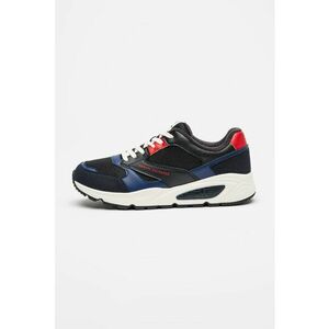 Pantofi sport din piele ecologica cu insertii din plasa - Rosu/Albastru imagine