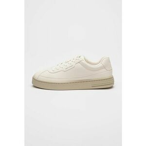 Pantofi sport low-cut din piele ecologica - Alb fildes imagine