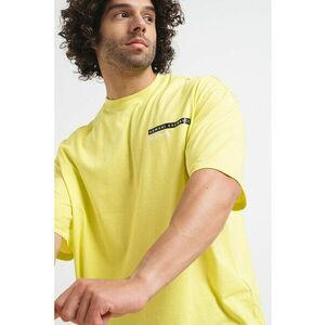 Tricou lejer de bumbac cu imprimeu logo pe spate - Negru/Verde lime imagine