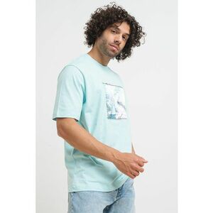 Tricou cu imprimeu - Turcoaz/Alb murdar imagine