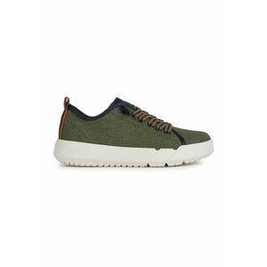 Pantofi sport de plasa si piele ecologica - Kaki/Bleumarin imagine