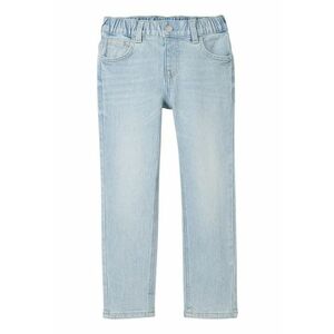 Blugi slim fit cu talie elastica - Albastru deschis imagine