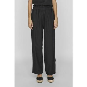 Pantaloni din amestec de in - Negru imagine