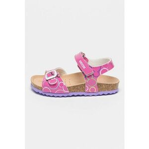 Sandale cu velcro si model Mickey Mouse - Violet/Roz imagine