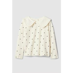 Bluza cu guler Peter Pan - Alb murdar imagine