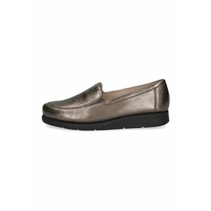 Pantofi loafer de piele cu talpa wedge si aspect texturat imagine