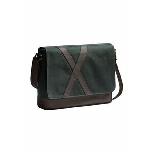 Geanta messenger unisex Nevend Asphalt - Maro inchis/Gri antracit - 32x41x6 imagine