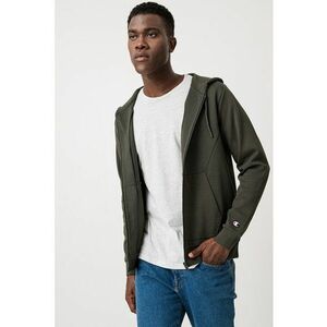 Hanorac slim-fit cu fermoar - Verde inchis imagine