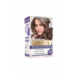 Vopsea de par permanenta cu amoniac Excellence Cool Creme . - 7.11 imagine