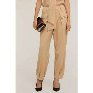 Pantaloni lejeri cu talie inalta - Bej imagine