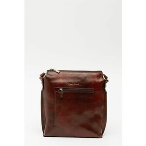 Geanta crossbody din piele - Maro cognac imagine