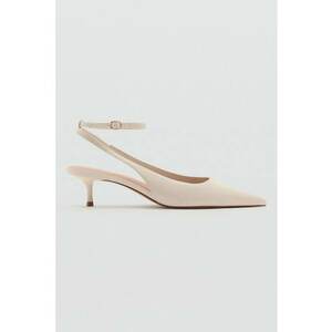 Pantofi slingback de piele ecologica - Bej deschis imagine