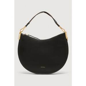 Geanta semiluna de piele cu bareta de umar Sunup - Negru stins imagine