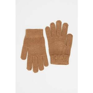 Manusi tricotate cu terminatii striate - Maro taupe imagine