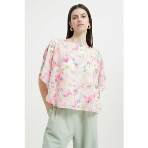 Bluza cu model floral - Alb/Galben/Roz imagine