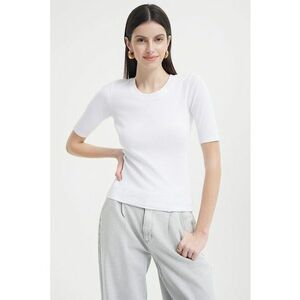 Bluza cu decolteu rotund - Alb optic imagine