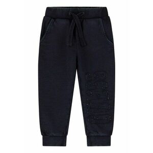 Pantaloni de trening din bumbac cu detaliu logo - Negru stins imagine