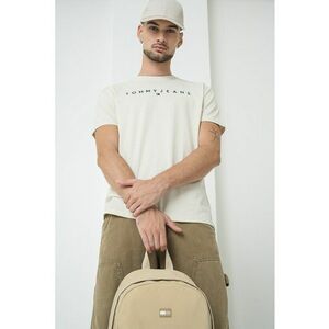 Tricou de bumbac cu logo brodat - Rosu/Crem/Bleumarin imagine