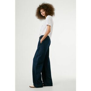 Blugi relaxed fit cu snururi de ajustare - Bleumarin imagine