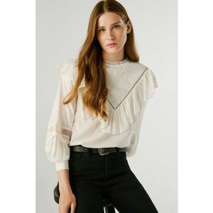 Bluza din amestec de modal - Alb fildes imagine