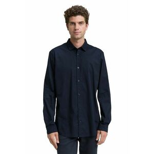 Camasa cu guler fixat cu nasturi Elegant - Bleumarin imagine