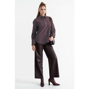 Camasa lejera din bumbac organic cu model in dungi - Alb/Visiniu/Albastru deschis imagine