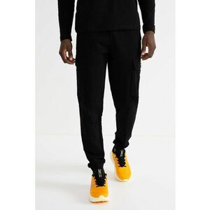 Pantaloni de trening cargo cu talie elastica - Negru/Negru stins imagine
