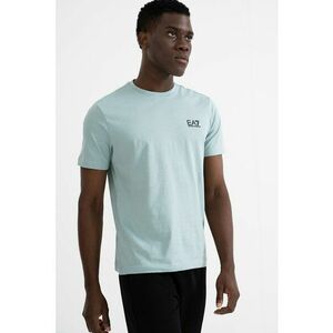Tricou cu model uni Gircollo - Verde menta imagine